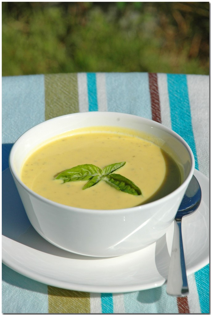 Velouté de courgette au chèvre