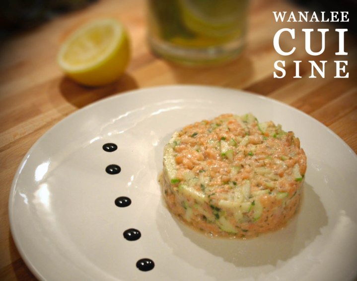 Tartare saumon pommes