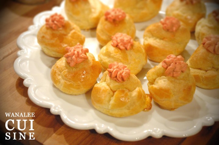 Petits choux au saumon