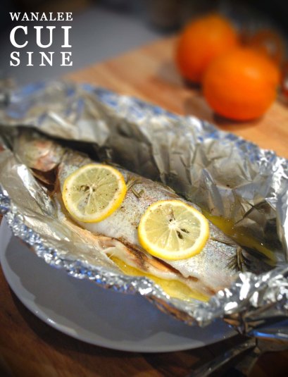 Truite paillote romarin