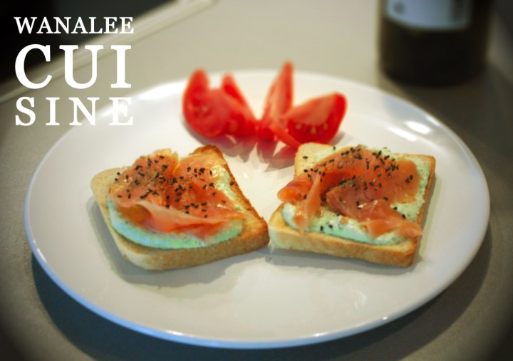 Toast saumon wasabi