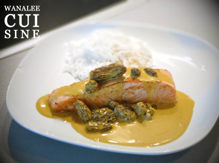 Saumon morilles safran