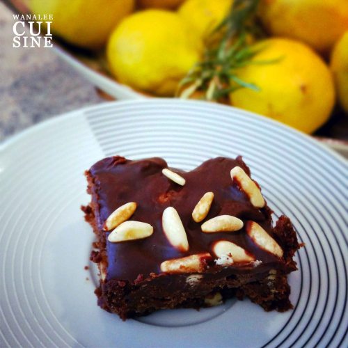 Brownies pignons citron