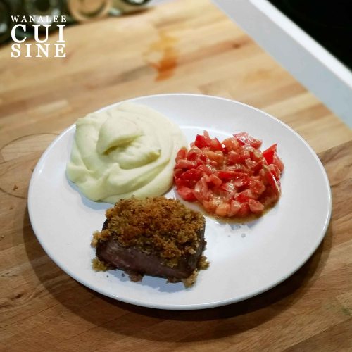 Agneau en croûte d'olive