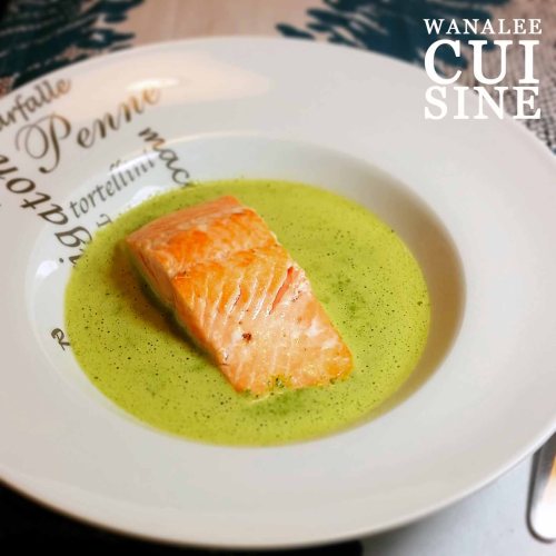 Pavé saumon crème de cresson