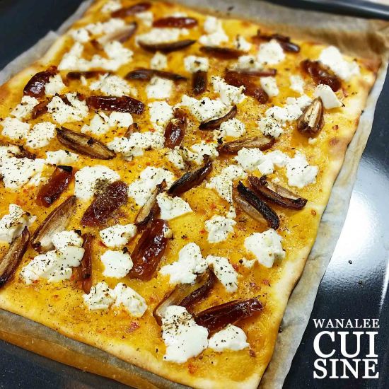 Tarte orientale chèvre dattes