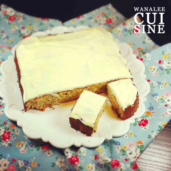 Gâteau rhubarbe - massepain