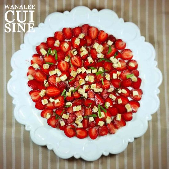 Carpaccio de fraises au nougat