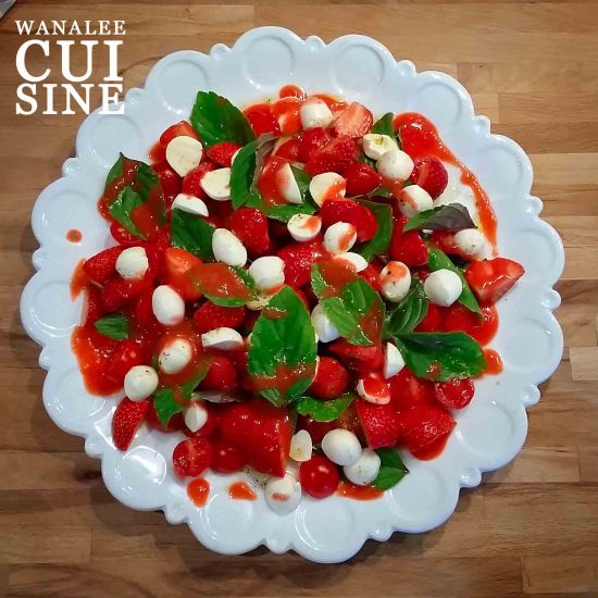 Tomates mozzarella et fraises