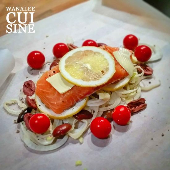 Papillote saumon méditerrannéenne