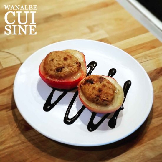 Pêches farcies chocolat amaretti