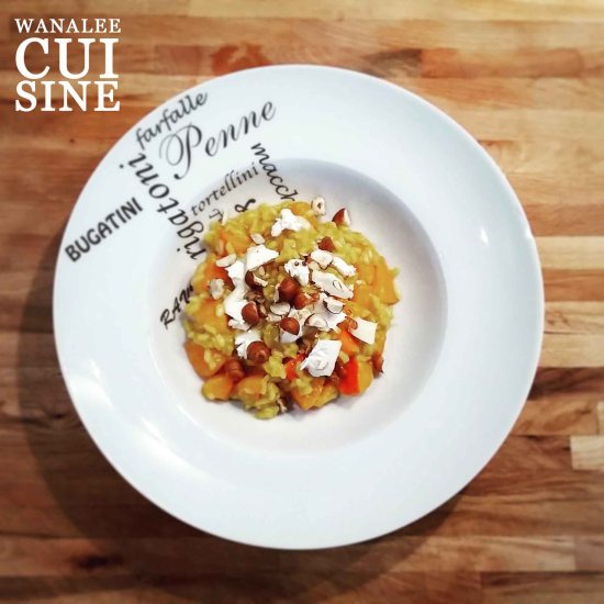 Risotto potimarron noisettes chèvre