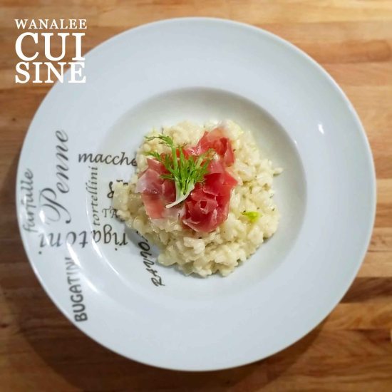 Risotto fenouil citron jambon cru