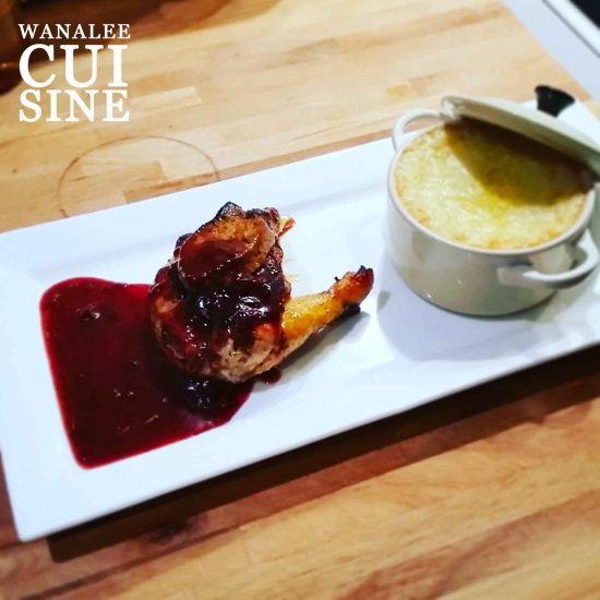 Pintade rossini aux airelles