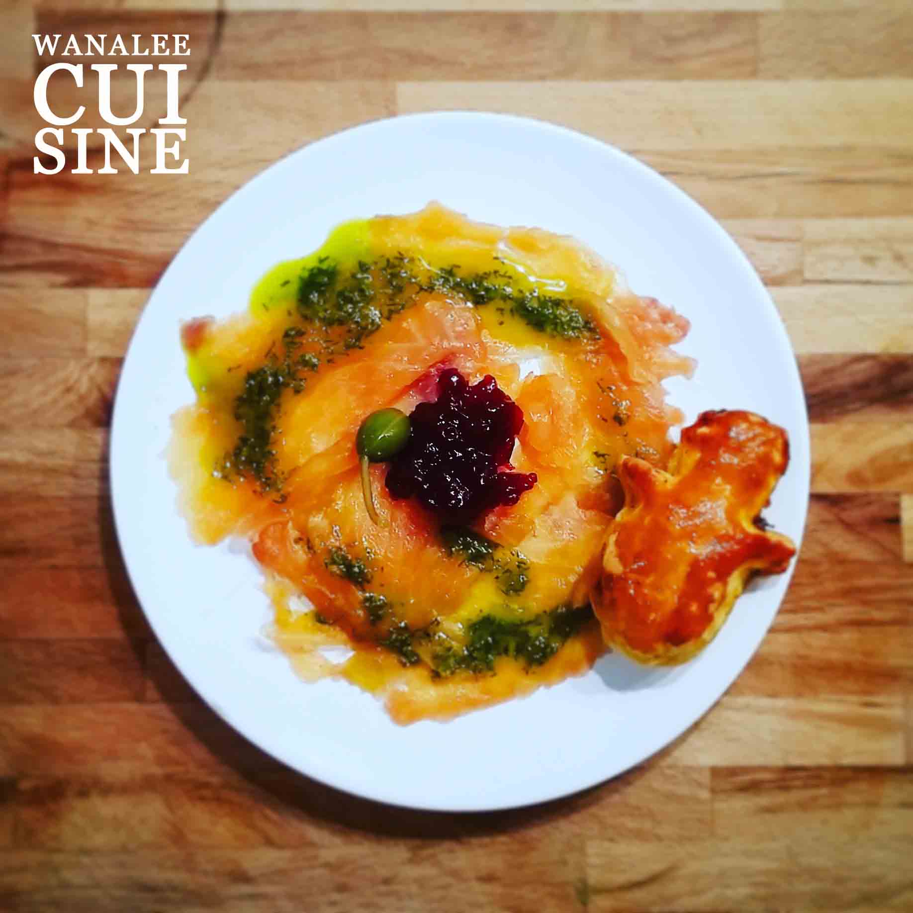 Saumon confit sel airelles