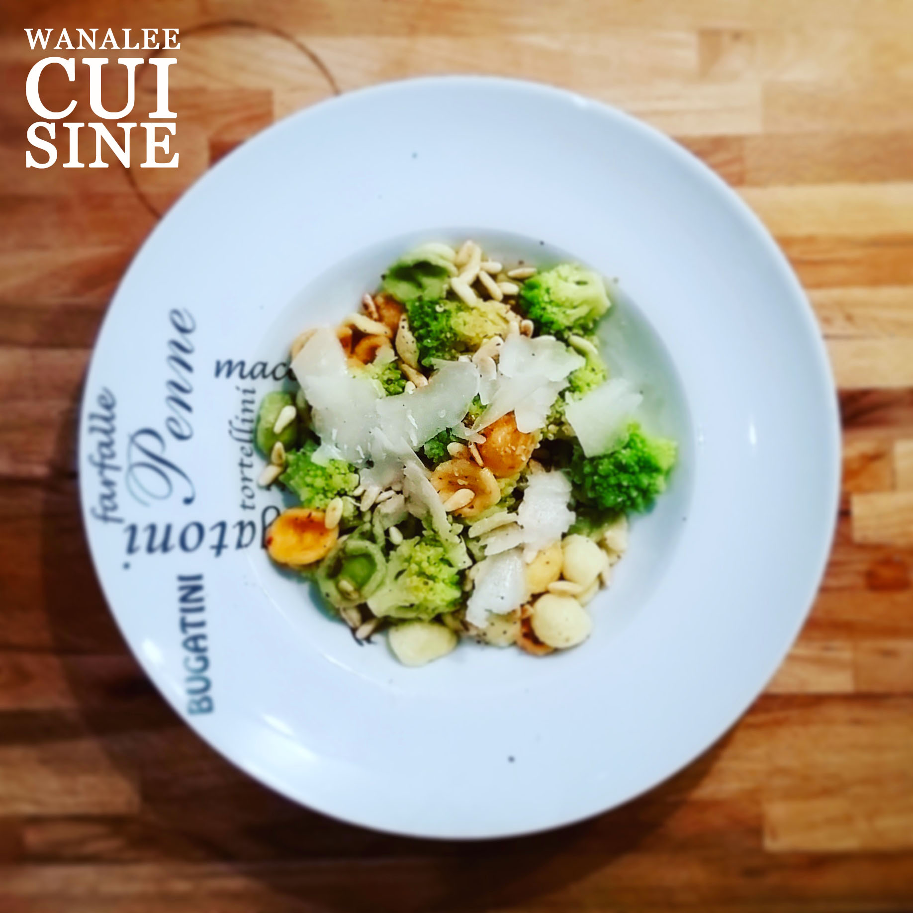 Orecchiette romanesco pignons anchois