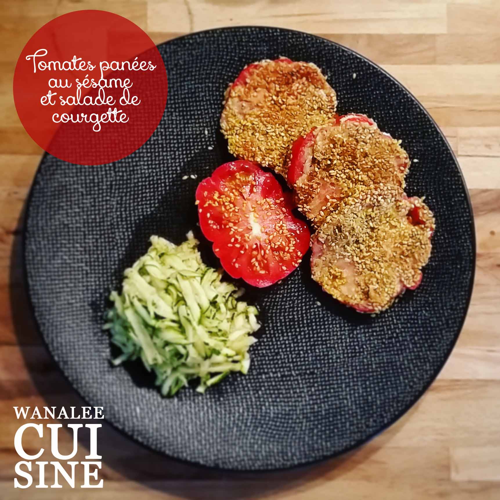 Tomates panées au sésame