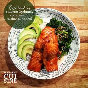 Rice bowl saumon terriyaki
